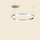 Люстра срібна з пультом D-60 cm 37W / D-80 cm 62W Chrome Kukho Circle 250819-100005754