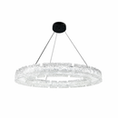 Підвісні люстри крижані D-60 cm / D-80 cm Led 3000K-6000K Clear+Black Ice 260118-100007057