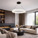 Підвісні люстри крижані D-60 cm / D-80 cm Led 3000K-6000K Clear+Black Ice 260118-100007057