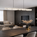 Підвісні люстри крижані L-60 cm / D-80 cm Led 3000K-6000K Clear+Black Ice 260118-100007058