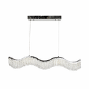Підвісна люстра срібна L-80 cm Led 42W 3000K-6000K Chrome Crystal Wave 260118-100007064
