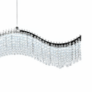 Підвісна люстра срібна L-80 cm Led 42W 3000K-6000K Chrome Crystal Wave 260118-100007064