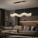 Підвісна люстра срібна L-80 cm Led 42W 3000K-6000K Chrome Crystal Wave 260118-100007064
