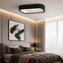 Стельова люстра чорна у 2-х розмірах з пультом L-50 cm / L-60 cm Led Black Gofre 250819-100005780