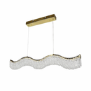 Підвісна люстра золота L-80 cm Led 42W 3000K-6000K Gold Crystal Wave 260118-100007068