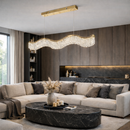 Підвісна люстра золота L-80 cm Led 42W 3000K-6000K Gold Crystal Wave 260118-100007068