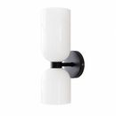 Настінний світильник чорний H-34 cm D-10 см E14 Black+White Flower small 260619-100008075