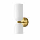 Настінний світильник золотий H-34 cm D-10 см E14 Gold+White Flower small 240219-100003064