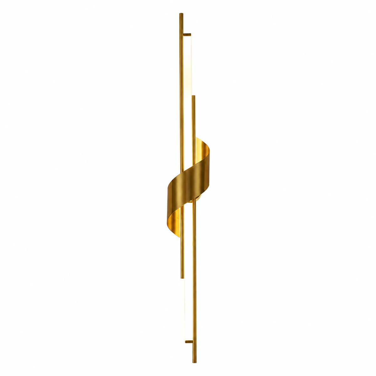 Настінні світильники золоті H-60 cm / D-80 cm Led Gold+White Curl 260319-100007693