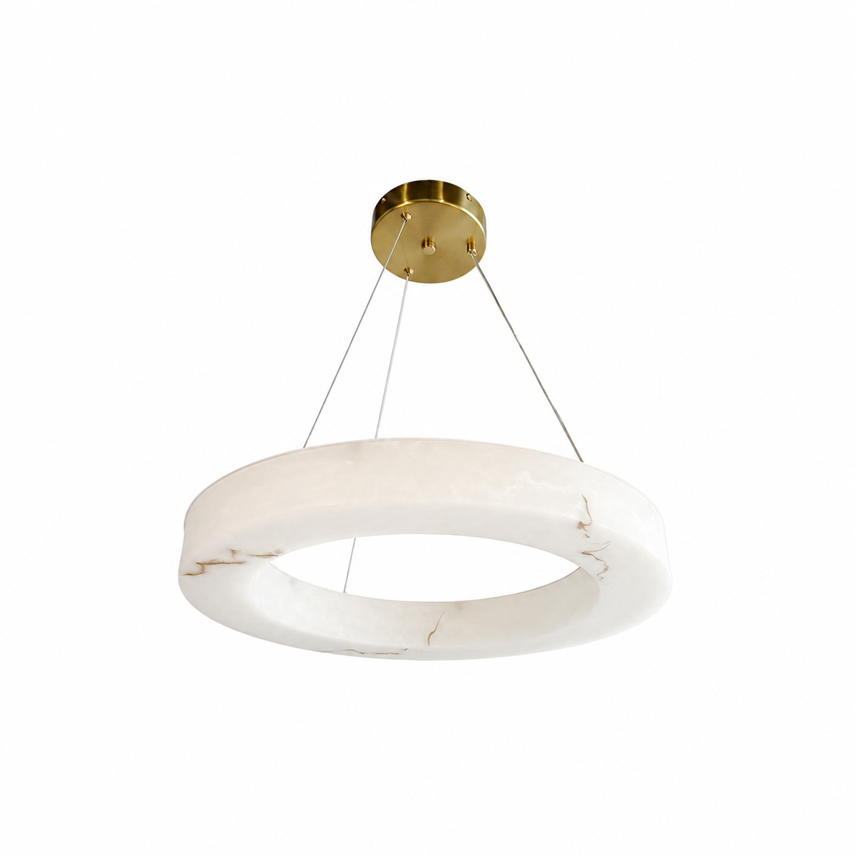 Підвісні люстри D-50 cm / D-60 cm / D-80 cm Led 3000К-6000К White+Gold Marble Imitation 260918-100008820