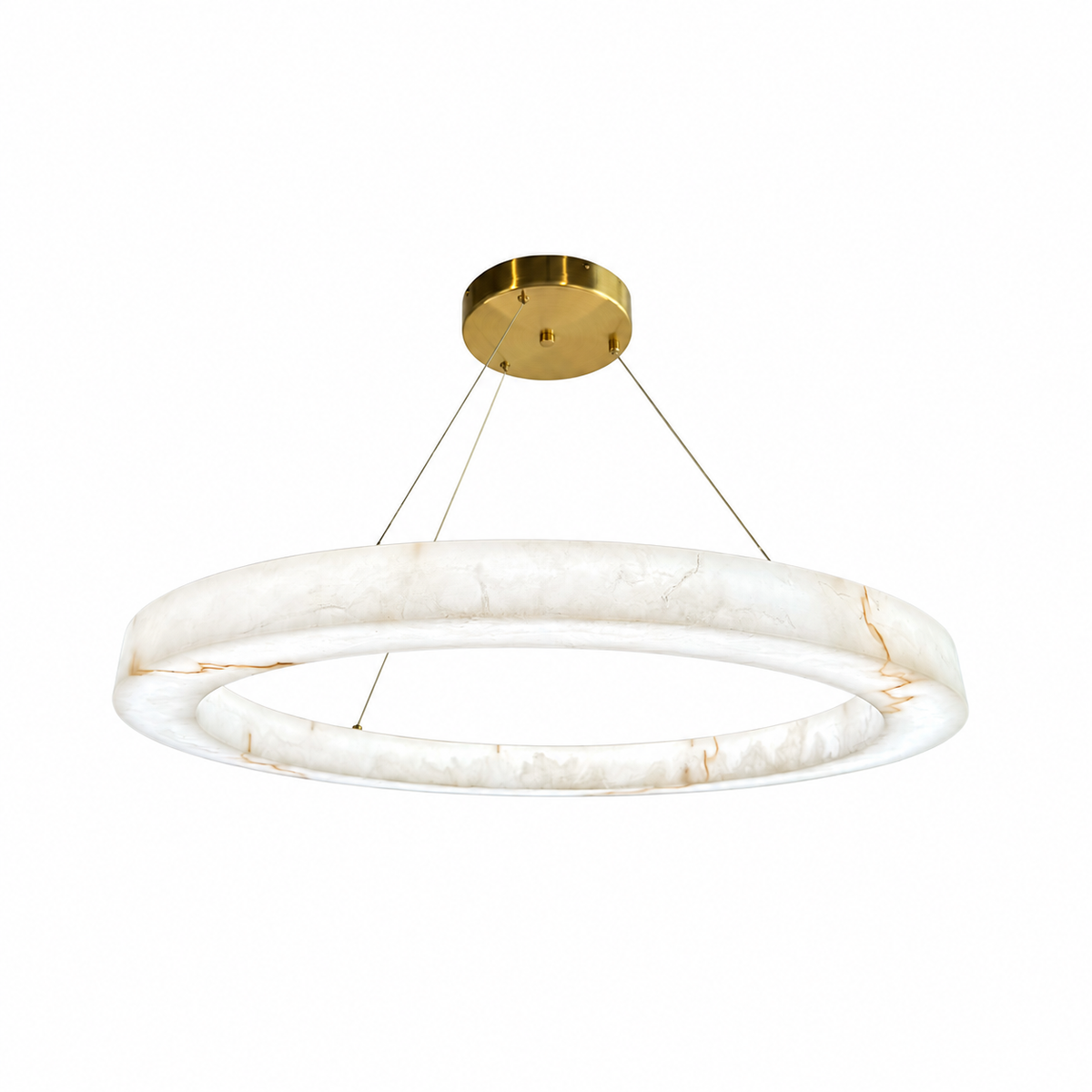 Підвісні люстри D-50 cm / D-60 cm / D-80 cm Led 3000К-6000К White+Gold Marble Imitation 260918-100008820