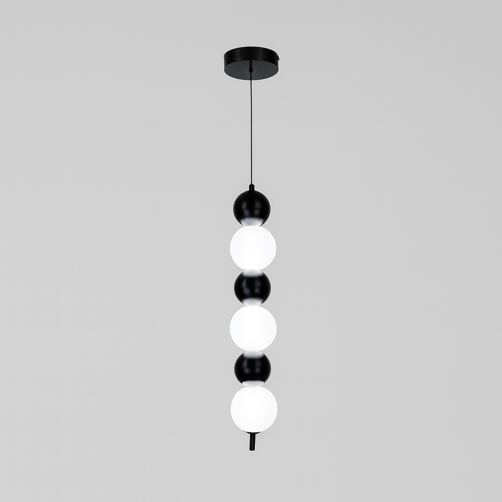 Підвісний світильник H-60 cm Led 10W 4000K White+Black Pearls 251218-100006840