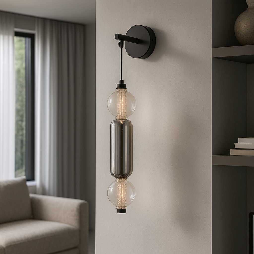 Настінний світильник H-50 cm Led 5W 4000K Black+Smoke+Clear Colours 251031-100006281