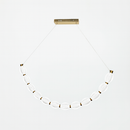 Підвісні люстри рельєфні L-90 cm / L-100 cm / L-120 cm / L-140 cm Led 3000K-6000K Gold+Clear Pearls 251218-100006841