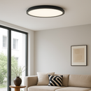 Стельовий світильник ультратонкий чорний світлодіодний D-30 cm H-3 cm IP54 Led 24W Black Circle 250940-100006035