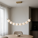 Підвісні люстри L-66 cm / L-95 cm / 105 cm Led Gold+Clear Pearls 251218-100006842