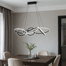 Підвісна люстра чорна L-130 cm Led 3000K-6000K Black Wavy 251222-100006843