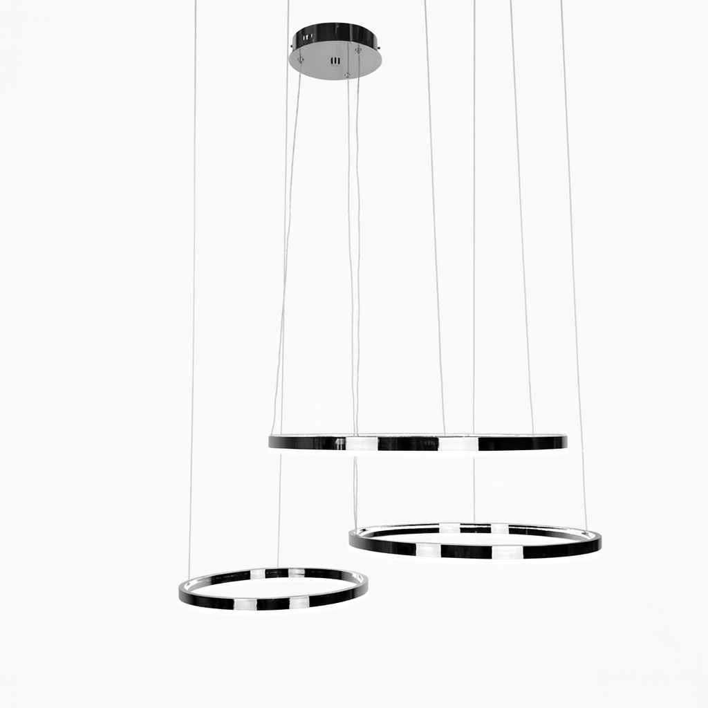 Люстра D-60+50+40 cm / D-80+60+40 cm Led Chrome Circle 251218-100006844