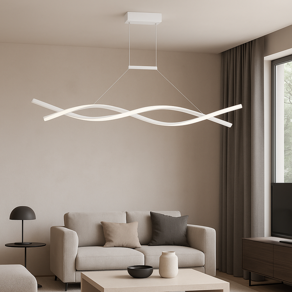 Підвісний світильник з пультом L-120 cm Led 44W 3000K 4000K 6000K White Gemo led lamp 250919-100006041