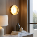Настінний світильник IP54 D-14 cm Led 5W 4000K Gold+Clear 251036-100006259