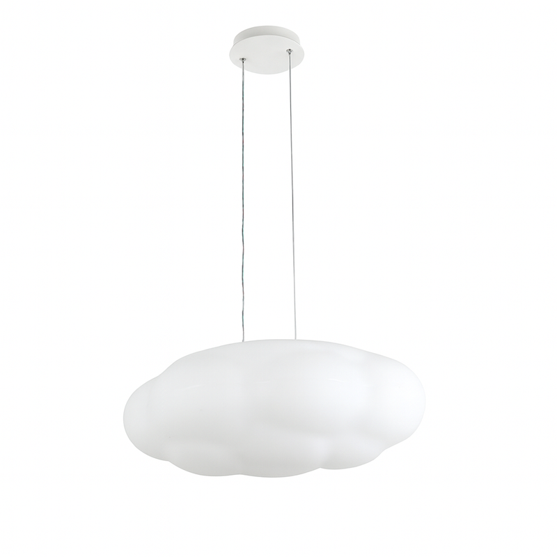 Підвісна біла люстра хмара з пультом W-55 cm Led 48W White Clouds 251031-100006265