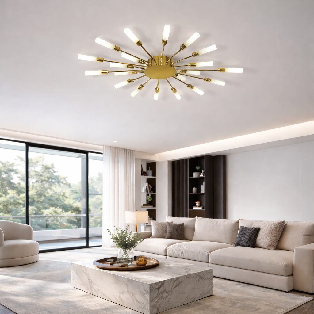 Стельові люстри золоті L-90 cm / L-110 cm / L-128 cm G4 Gold Fun 260218-100007436