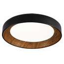 Стельова люстра чорна D-50 cm Led Black+Wood Round 260322-100007630