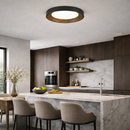 Стельова люстра чорна D-50 cm Led Black+Wood Round 260322-100007630