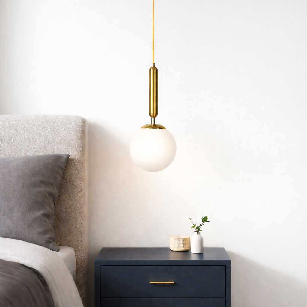 Підвісний світильник золотий H-34 cm E27 Gold+White Faro 260218-100007441