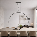 Підвісна люстра чорна зі спотами L-94 cm GU10 Black Arc Spot 260263-100007443