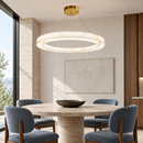 Підвісні люстри D-50 cm / D-80 cm Led 3000К-6000К White+Gold Marble Imitation 260918-100008820