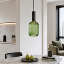 Підвісний світильник зелений D-13 cm H-32 cm E27 Green+Black Garden lamp 260758-100008375