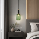 Підвісний світильник зелений D-13 cm H-32 cm E27 Green+Black Garden lamp 260758-100008375