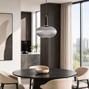 Підвісний світильник димчастий D-30 cm H-28 cm E27 Smoke+Black Garden lamp 260758-100008383