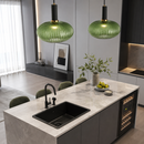 Підвісний світильник зелений D-30 cm H-28 cm E27 Green+Black Garden lamp 260758-100008381