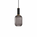 Підвісний світильник димчастий D-13 cm H-32 cm E27 Smoke+Black Garden lamp 260758-100008376