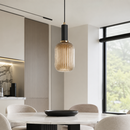 Підвісний світильник бурштиновий D-13 cm H-32 cm E27 Amber+Black Garden lamp 260758-100008377