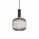 Підвісний світильник димчастий  D-20 cm H-30 cm E27 Smoke+Black Garden lamp 260758-100008379