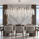 Підвісні люстрі срібні L-120 cm / L-160 cm G9 Chrome Crystal 260918-100008826