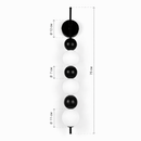 Настінний світильник чорний H-75 cm Led 28W 4000K Black+White Bead Pearl 251118-100006513