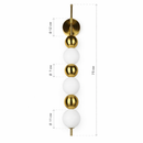 Настінний світильник золотий H-75 cm Led 28W 4000K Gold+White Bead Pearl 251118-100006512