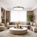 Підвісна люстра сіра D-50 cm Led Gray Round 260422-100007798