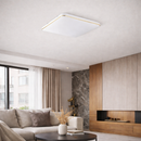 Стельова люстра біла з золотим обідком H-5.4 cm L-53 cm Led 50W 4000K White+Gold Square 260240-100007550