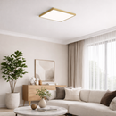 Стельова люстра золота H-2.5 cm L-40 cm Led 50W 4000K Gold Square 260240-100007551