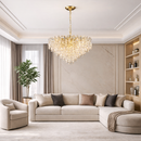 Підвісні кришталеві люстри золоті D-50/ 60/ 80/ 100 cm E14 Gold Elegance 260220-100007546