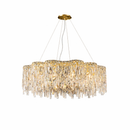 Підвісні кришталеві люстри золоті D-50/ 60/ 80 cm E14 Gold Crystal 260220-100007548