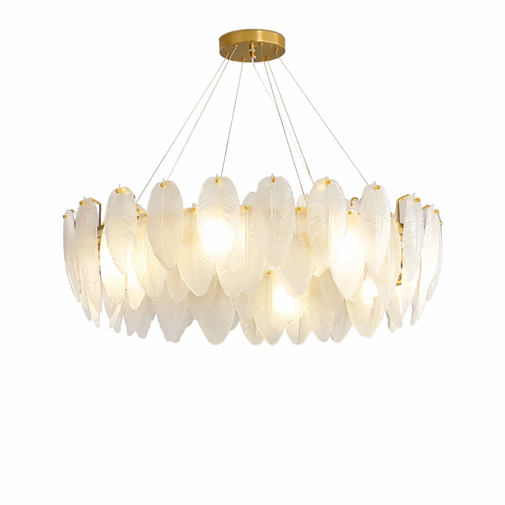 Підвісна люстра золота 12хЕ14 D-80 cm Gold Feathers gloss 260235-100007560