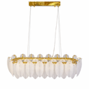 Підвісна люстра видовжена золота L-80 cm E14 Gold Feathers gloss 260235-100007561