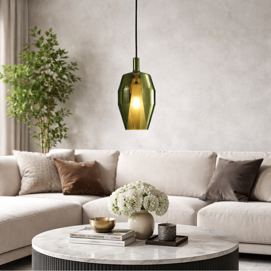 Підвісний світильник W-20 cm E14 Green Color Glass 260258-100007359