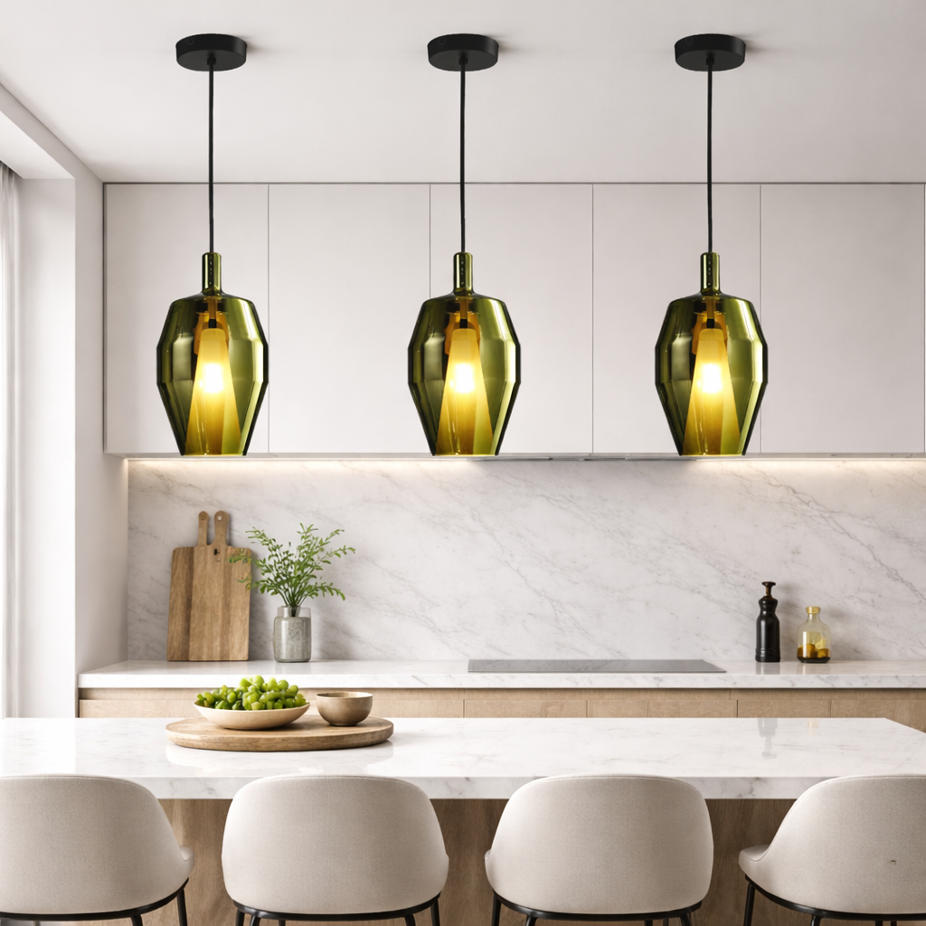 Підвісний світильник W-20 cm E14 Green Color Glass 260258-100007359